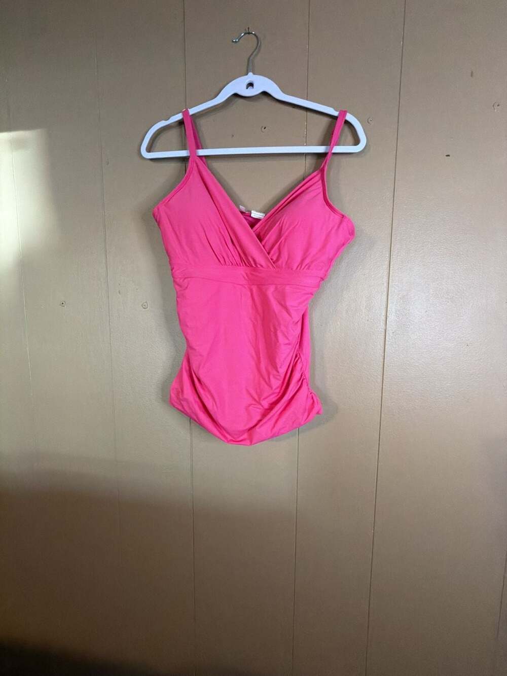 Anne Cole Solid Surplice Underwire Tankini Swim Top